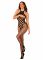 Сітчастий бодістокінг з імітацією боді Obsessive Bodystocking G332 S/M/L, black, з доступом