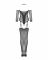 Нейлоновий бодістокінг з імітацією панчіх Obsessive Bodystocking G333 S/M/L, black, з доступом
