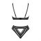 Комплект білизни Obsessive Natilya 2-pcs set XS/S, black, бюстгальтер, трусики