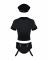 Еротичний костюм поліцейського Obsessive Police set S/M, black, топ, шорти, кепка, пояс, портупея