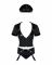Еротичний костюм поліцейського Obsessive Police set S/M, black, топ, шорти, кепка, пояс, портупея