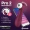 Вакуумний кліторальний стимулятор Satisfyer Pro 2 Generation 3 with Liquid Air Connect App Wіnе Red