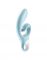 Вібратор-кролик Satisfyer Love Me Blue, гнучкий, відросток з потрійним кінчиком