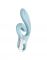 Вібратор-кролик Satisfyer Love Me Blue, гнучкий, відросток з потрійним кінчиком