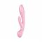 Двосторонній вібратор-кролик Satisfyer Triple Oh Pink, 3 мотори, руків’я-масажер