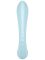 Двосторонній вібратор-кролик Satisfyer Triple Oh Light Blue, 3 мотори, руків’я-масажер