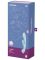 Двосторонній вібратор-кролик Satisfyer Triple Oh Light Blue, 3 мотори, руків’я-масажер
