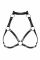 Портупея на груди Obsessive A740 harness black O/S, штучна шкіра