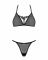 Напівпрозорий комплект Obsessive Celia Noir 2-pcs set XS/S, бюстгальтер, стрінги