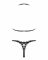Напівпрозорий комплект Obsessive Celia Noir 2-pcs set XS/S, бюстгальтер, стрінги