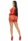Сукня-сітка з сердечками Leg Avenue Heart net mini dress Red, зав’язки, відкриті плечі, one size