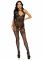Бодістокінг Leg Avenue Rhinestone Lace and Net Bodystocking OS Black