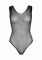 Leg Avenue Rhinestone fishnet bodysuit OS Black
