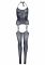 Еротичний бодістокінг Leg Avenue Jacquard net Black, імітація панчіх, відкритий доступ, one size