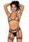 (SALE) Leg Avenue Rhinestone garter strapps OS Black