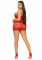 Сукня-сітка зі стразами Leg Avenue Rhinestone halter mini dress Red, відкрита спина, one size