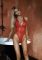 Мереживне боді Leg Avenue Floral lace thong teddy Red, шнурівка на грудях, one size