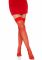 Панчохи-сітка Leg Avenue Nylon Fishnet Thigh Highs One size, Red, дрібна сітка