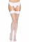 Панчохи-сітка зі швом Leg Avenue Backseam Thigh Highs White, one size
