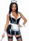 (SALE) Вініловий костюм покоївки Leg Avenue Vinyl Naughty Maid M, сукня, фартух, манжети, чепчик