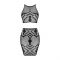Еротичний напівпрозорий комплект Obsessive K101 top & skirt S/M/L, топ, спідниця