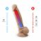 Фалоімітатор з вібрацією SilexD Vetus Vibro Flesh (MODEL 1 size 8in) + LRS, двошаровий, діам. 4,2 см
