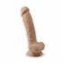 Фалоімітатор з вібрацією SilexD Vetus Vibro Flesh (MODEL 1 size 8in) + LRS, двошаровий, діам. 4,2 см
