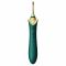 Мультифункціональний вібратор Zalo — Bess 2 Turquoise Green, 4 насадки, підігрів