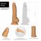 Фалоімітатор ADDICTION Dual Density Silicone Dildo Caramel 8″, присоска, діаметр 4,3 см, віброкуля