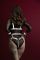 Жіноча збруя з ланцюгом та фіксаторами Feral Feelings Harness with Cuffs White