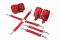 Набір для БДСМ Feral Feelings BDSM Kit 3 Red, наручники, поножі, хрестовина