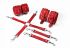 Набір для БДСМ Feral Feelings BDSM Kit 3 Red, наручники, поножі, хрестовина