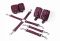 Набір для БДСМ Feral Feelings BDSM Kit 3 Burgundy, наручники, поножі, хрестовина