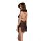 Сорочка Passion DELIENA CHEMISE XXL/XXXL black, стрінги із заниженою талією