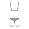 Еротичний комплект спідньої білизни Passion GABI SET L/XL beige, трусики з гартерами
