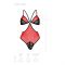 Напівпрозоре боді з мереживом Passion PEONIA BODY L/XL red