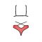 Комплект білизни Passion PEONIA SET L/XL red, бра, трусики