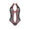 Сітчасте боді з мереживом на грудях Passion SATARA BODY L/XL red