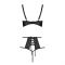 Комплект білизни Passion TASMINA SET XXL/XXXL black, ліф, високі трусики з корсетом ззаду
