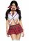 Костюм школярки Leg Avenue Miss Prep School XS, топ, спідниця, краватка, бантики