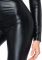 Комбінезон з екошкіри Leg Avenue Wetlook Catsuit L, Black, блискавка спереду, з мокрим ефектом