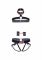 Комплект атласних ременів для бондажу Leg Avenue Satin elastic harness Set, One size, Black
