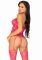 Мереживний бодістокінг з відкритим доступом Leg Avenue High neck lace bodystocking One size Raspberr