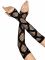 Довгі мітенки Leg Avenue Faux wrap net arm warmers One size Black, велика сітка