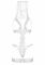 Костюм нареченої Leg Avenue G-string teddy, veil & garter One size White, з відкритими грудьми