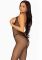 Бодістокінг Leg Avenue Fishnet Halter Bodystocking One size Black, дрібна сітка
