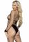 Бодістокінг у велику сітку Leg Avenue Long Sleeved Bodystocking One size Black, довгий рукав