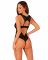 Мереживне боді Obsessive Donna Dream crotchless teddy XL/2XL Black, відкритий доступ
