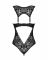 Мереживне боді Obsessive Donna Dream crotchless teddy XL/2XL Black, відкритий доступ