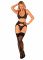 Комплект білизни Obsessive Donna Dream 3-pcs set M/L Black, бюстгальтер, стрінги, пояс для панчіх